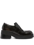 Miista Lib leather platform loafers - Brown