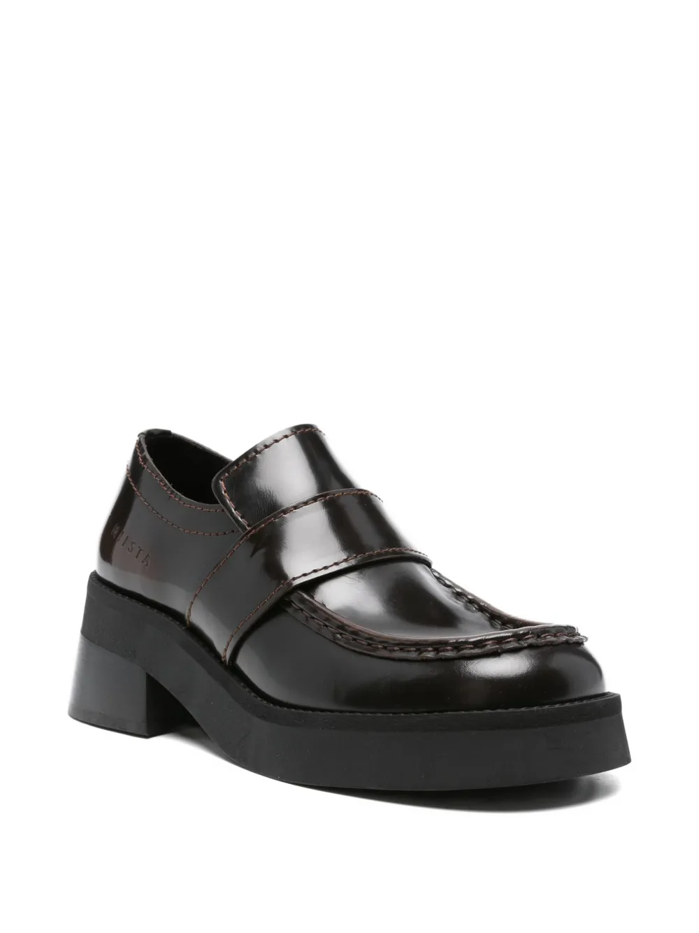 Miista Lib leather platform loafers Brown