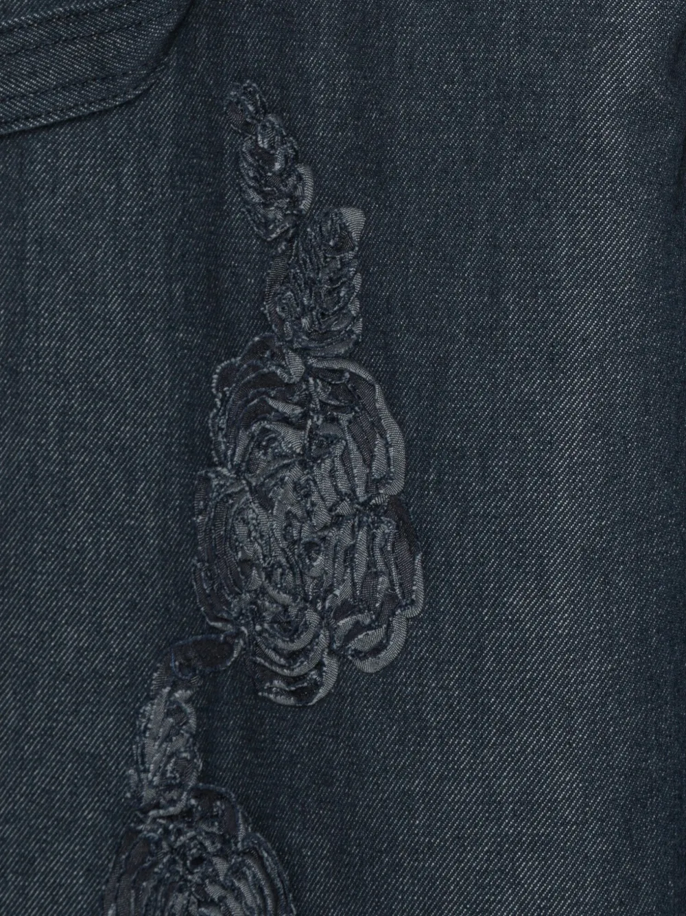 ROTATE BIRGER CHRISTENSEN Jeans met vijf zakken en geborduurde roos Blauw