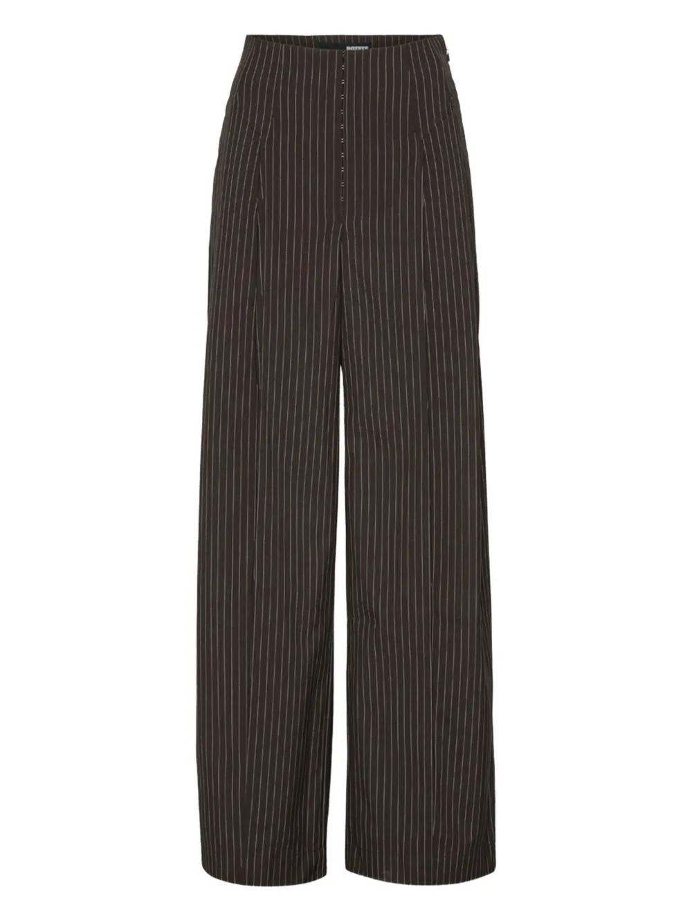 ROTATE BIRGER CHRISTENSEN pinstripe wide-leg trousers | Brown | Image 1