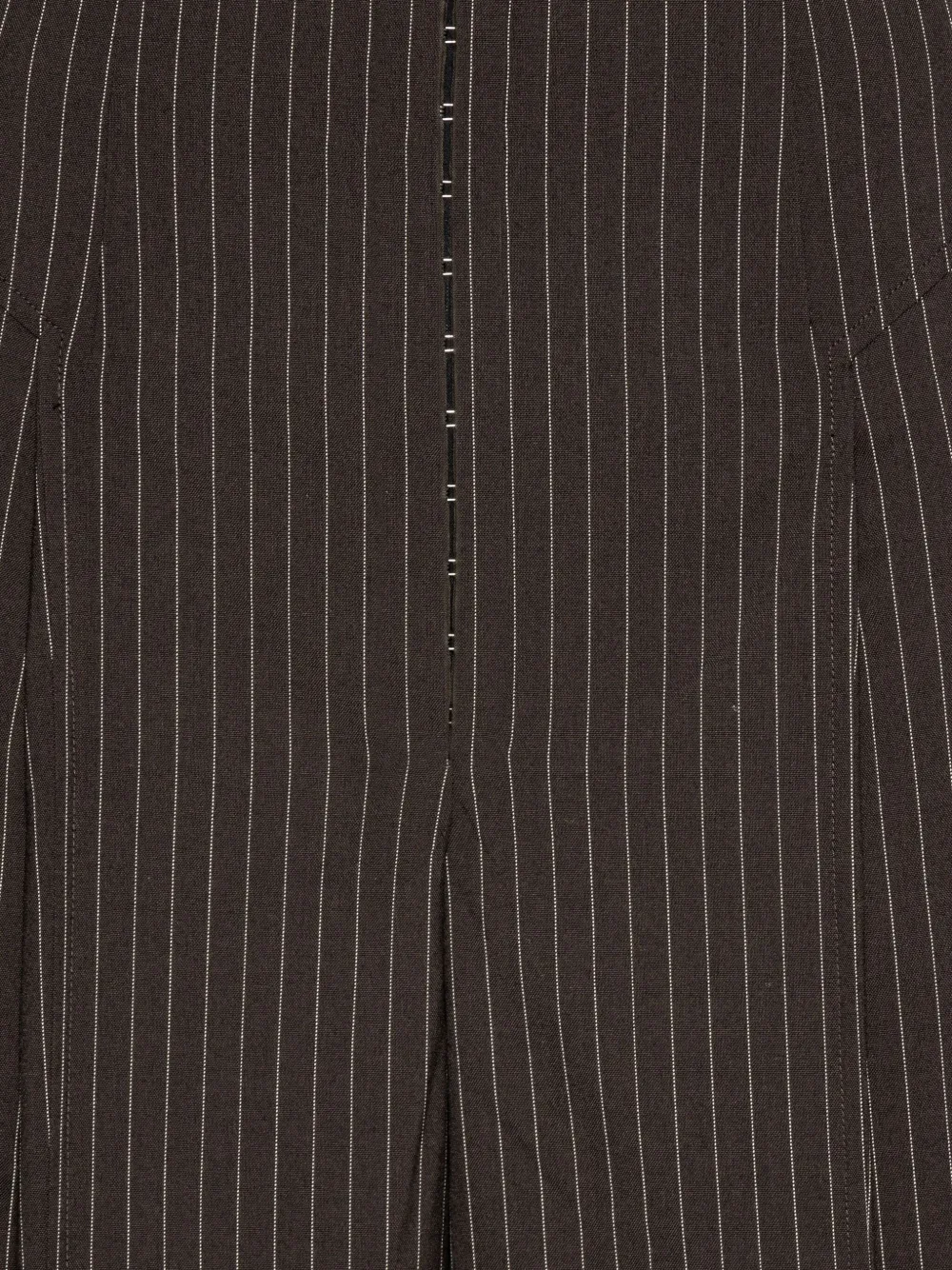 Rotate Birger Christensen Pinstripe Wide-leg Trousers In Brown