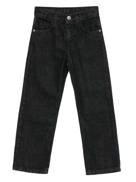 John Richmond Junior logo-plaque jeans