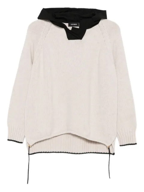 Cividini hooded trim-detail sweater