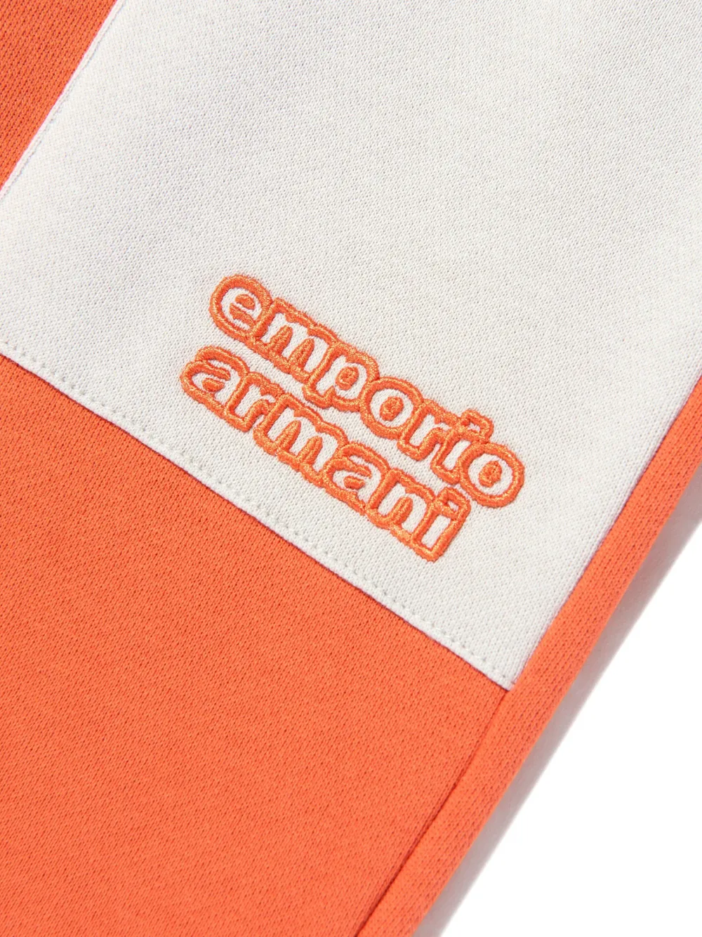 Emporio Armani Kids Broek met logopatch Oranje