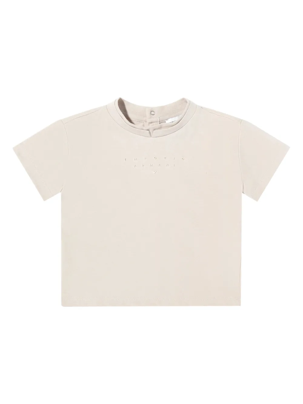Emporio Armani Kids Shortsset met zijzak en tekst Beige