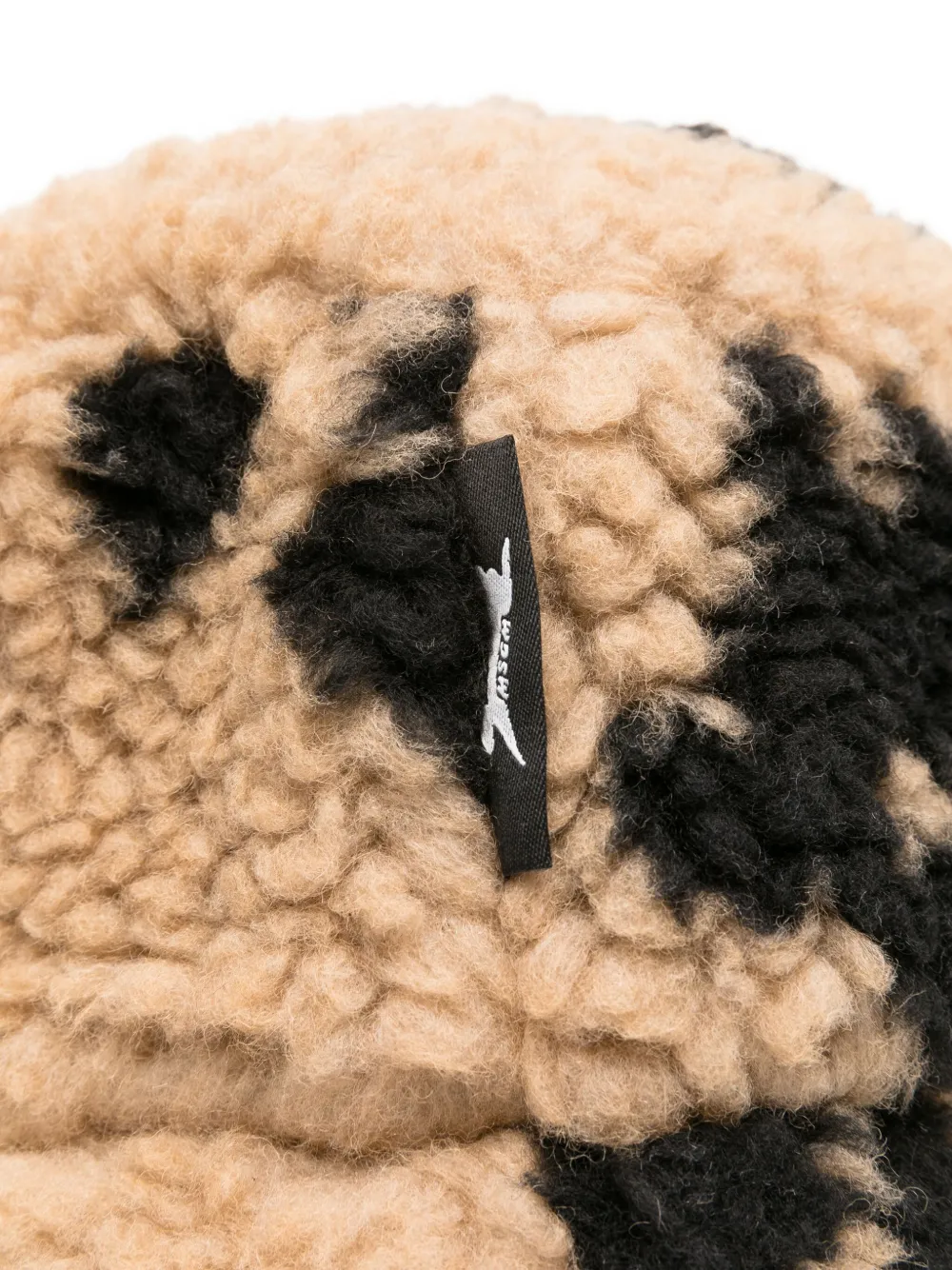 Msgm Fur-effect Bucket Hat In Neutral