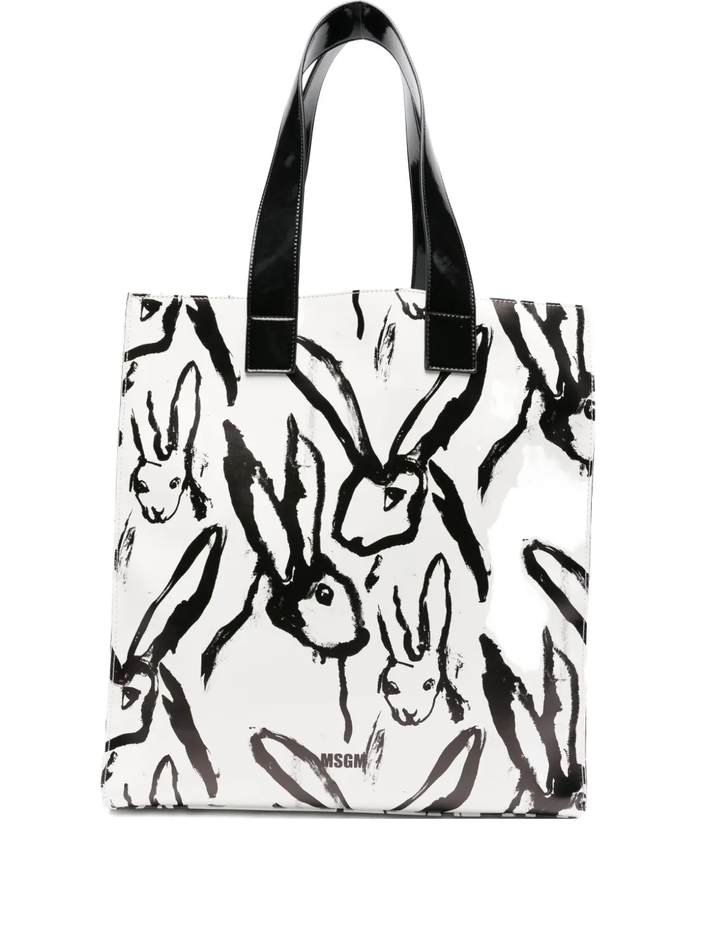 MSGM Shopper met konijnprint Wit