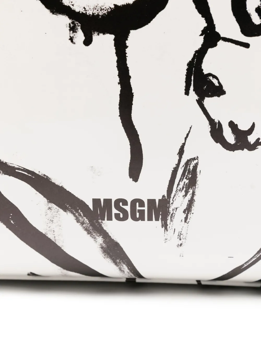 MSGM Shopper met konijnprint Wit