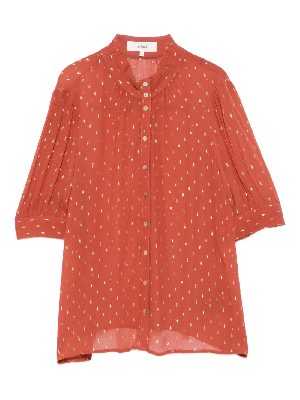 Ba&Sh Blouse met metallic stippen Bruin