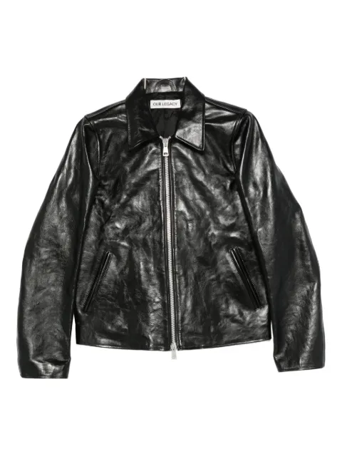 OUR LEGACY  leather zip-front jacket
