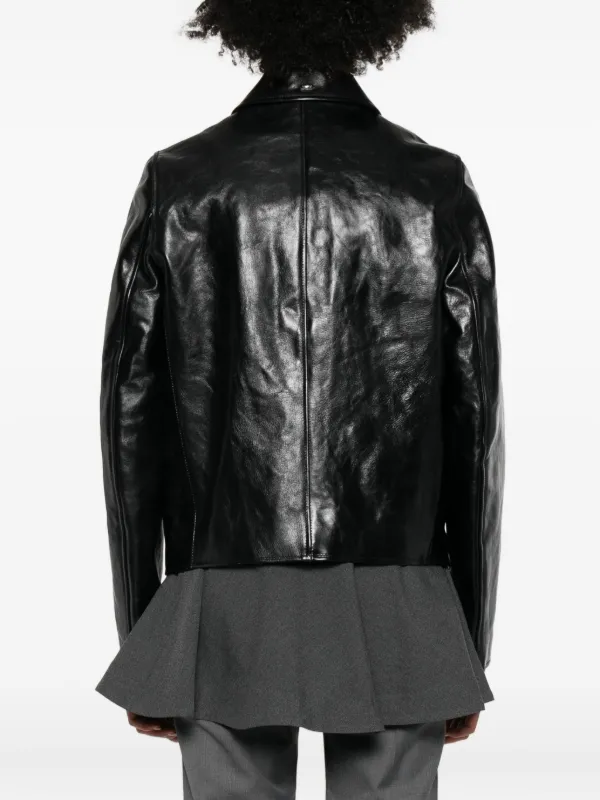 ジャケット・アウター Our legacy zip jacket OUR LEGACY Leather zip-front Jacket | Black | FARFETCH
