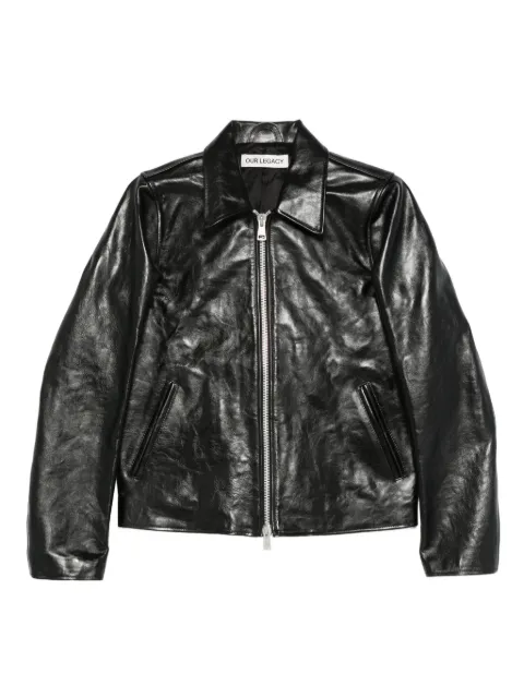 OUR LEGACY  leather zip-front jacket