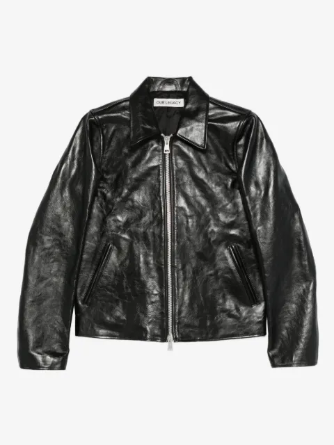 OUR LEGACY  leather zip-front jacket