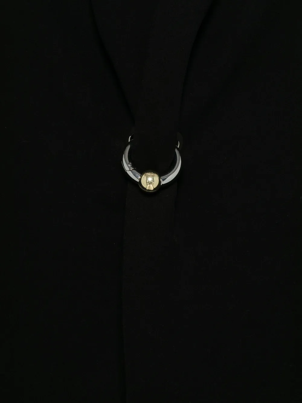 Jean Paul Gaultier リングディテール フリンジ スカーフ | ブラック