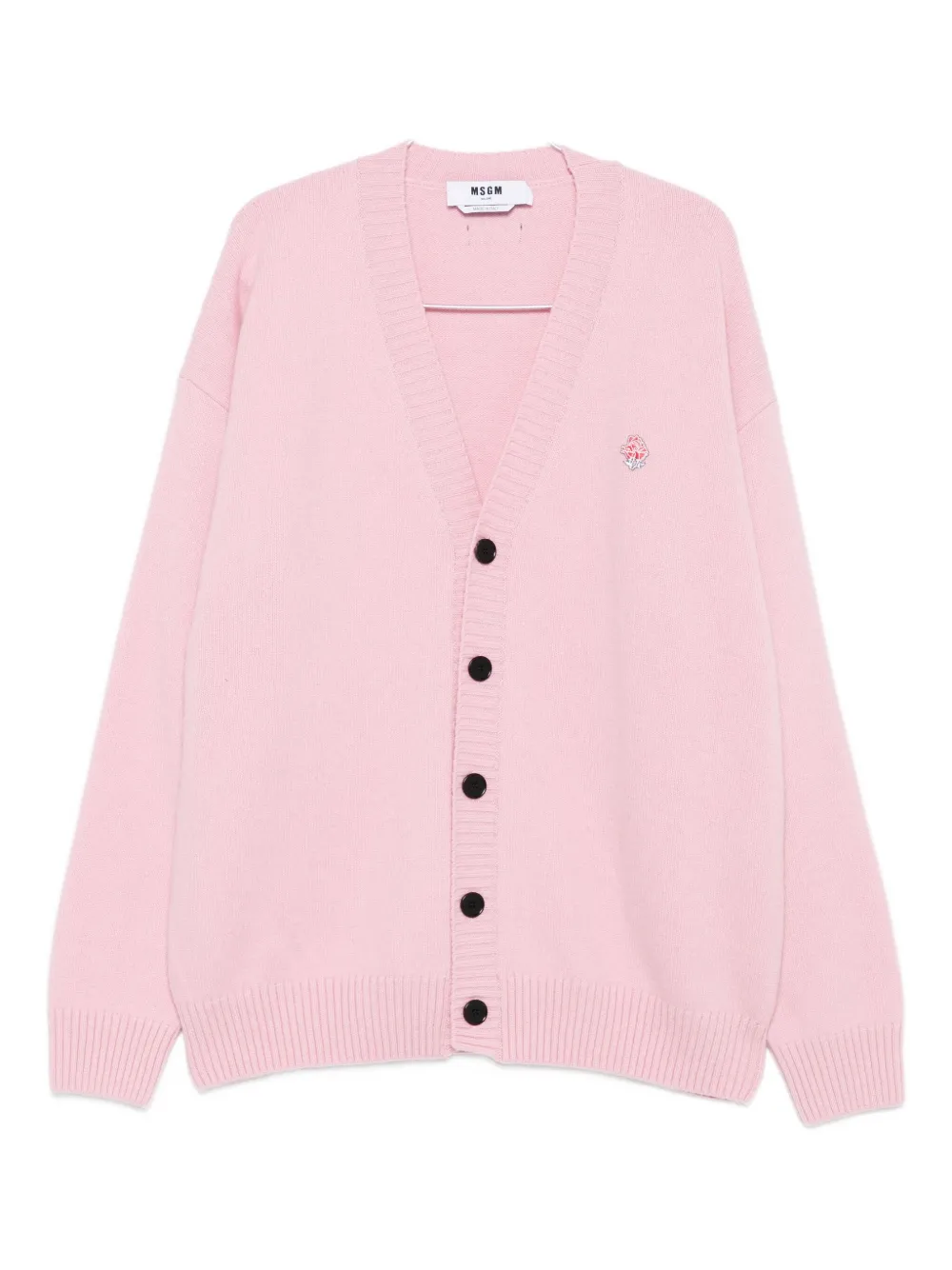 MSGM Cardigan con decorazione a forma di rosa