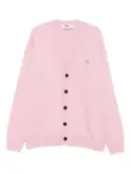 MSGM rose-embellished buttoned cardigan - Pink