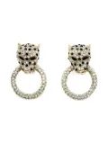 Jennifer Gibson Jewellery 1990s Butler & Wilson Big Cat crystal earrings - Gold