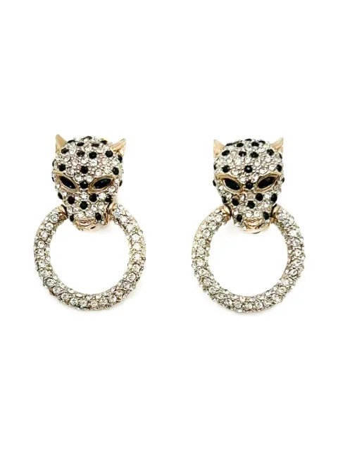 Jennifer Gibson Jewellery 1990s Butler & Wilson Big Cat crystal earrings