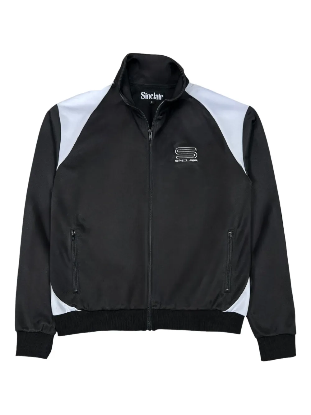 Sinclair SMT190 trainingsjack met vlakken en geborduurd logo Zwart