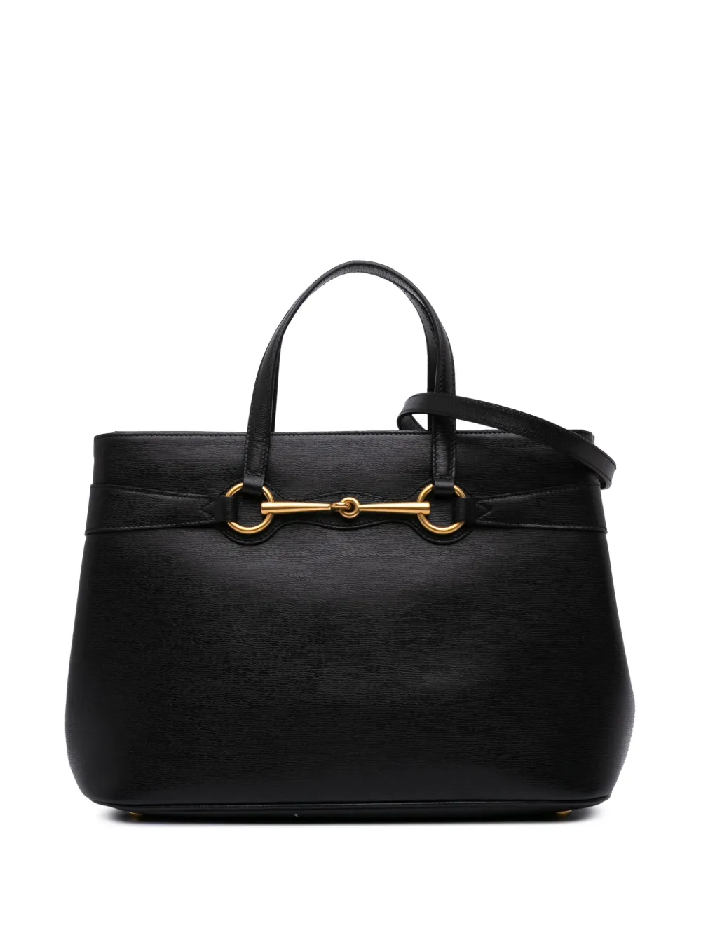 Gucci Pre-Owned 2016-2025 Medium Leather Bright Bit satchel | Black | Image 1