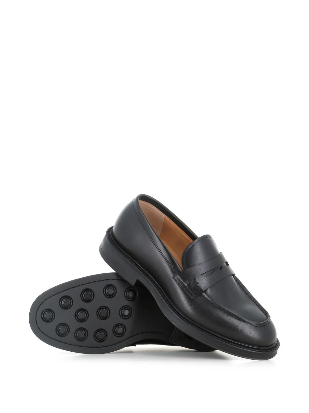 Henderson Baracco penny-leather loafers Black