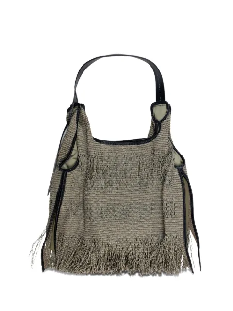 Anita Bilardi fringed distressed-detail tote bag