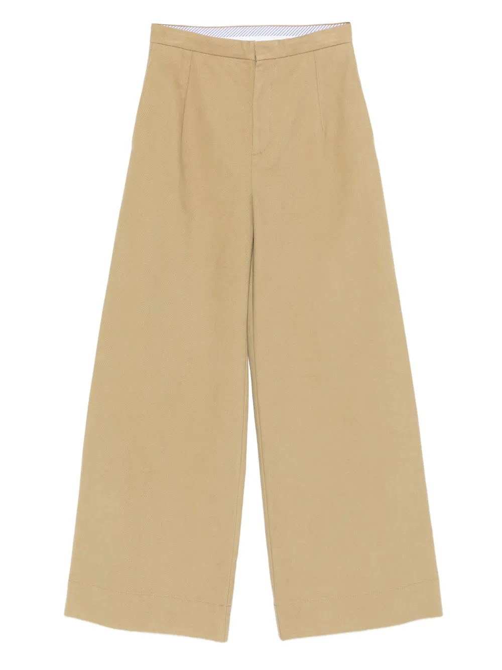 Jejia pleated-front wide-leg trousers Beige