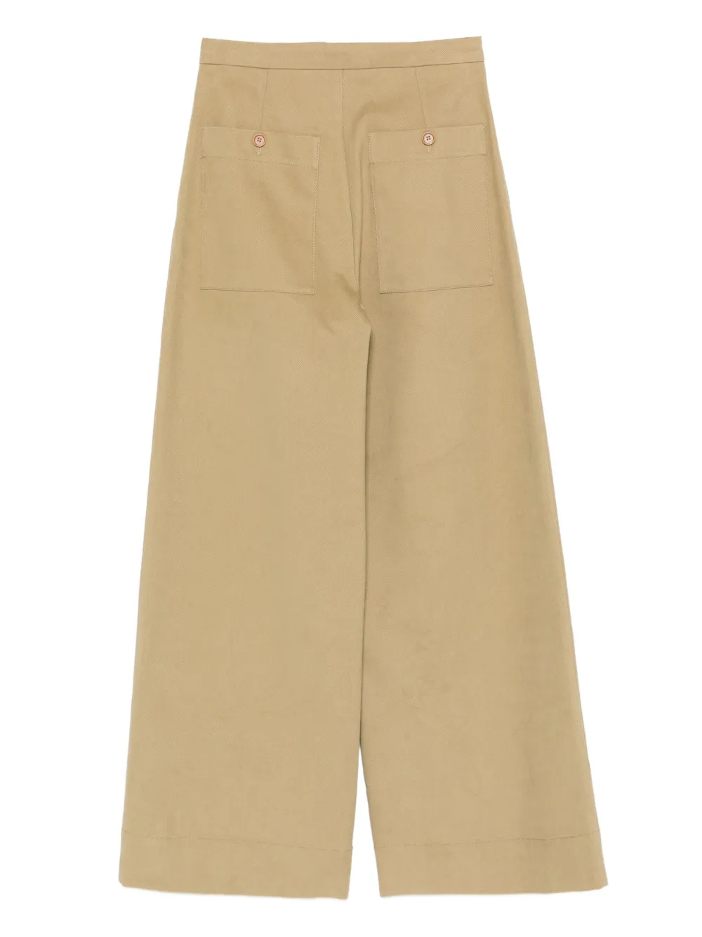 Jejia pleated-front wide-leg trousers - Beige