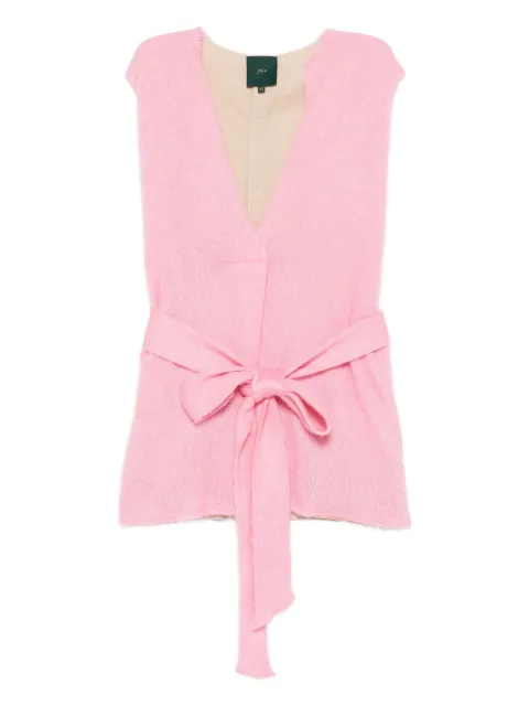 Jejia belted V-neck top