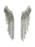 Jennifer Gibson Jewellery 1990s Isabel Marant super-long crystal cascade earrings - Silver