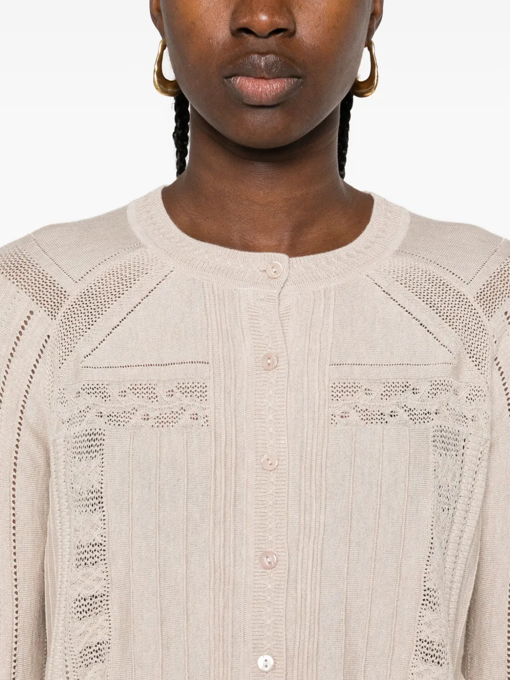 Ba&Sh Puria vest met knopen Beige