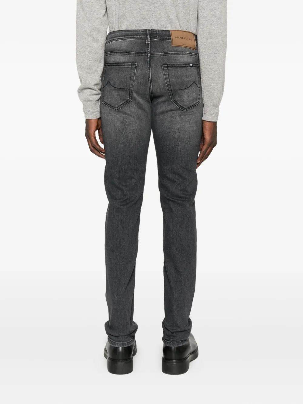 Jacob Cohën Jeans met knoop- en ritssluiting Zwart