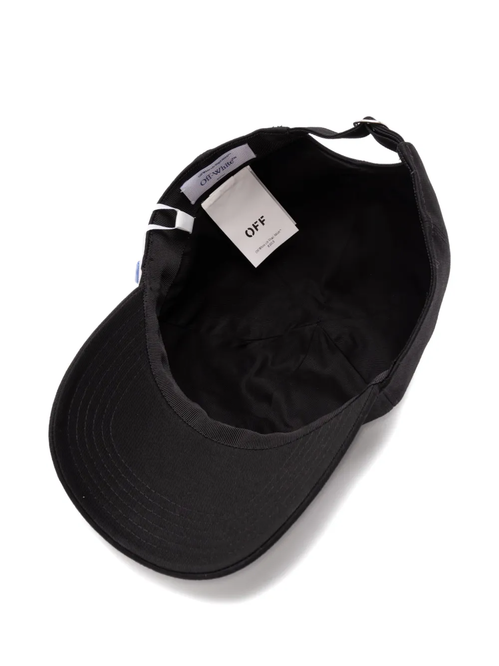 Off-White Honkbalpet met geborduurd logo Zwart