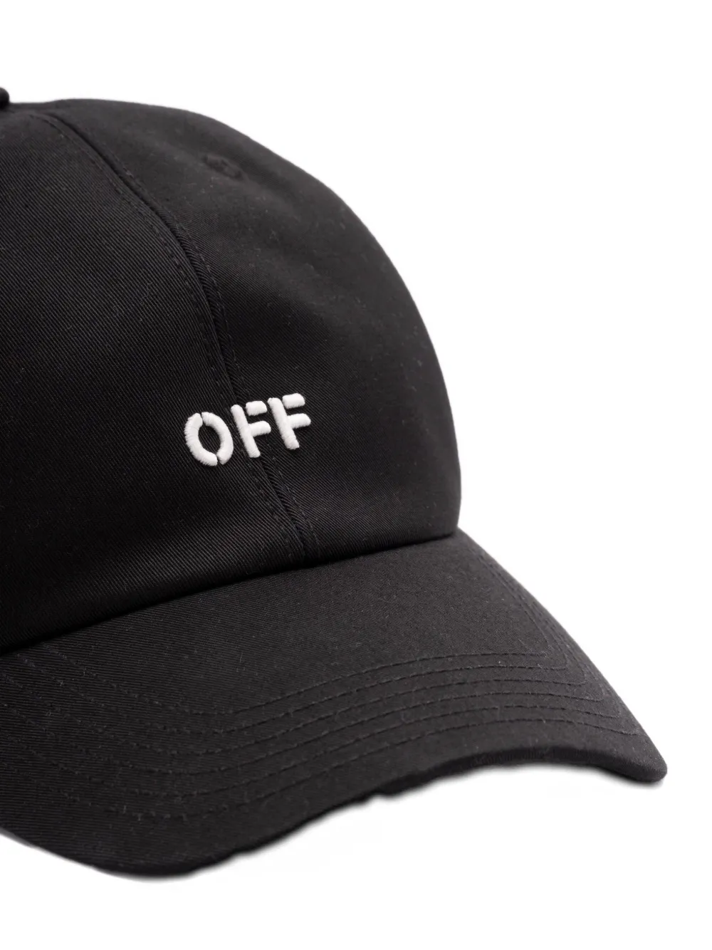 Off-White Honkbalpet met geborduurd logo Zwart