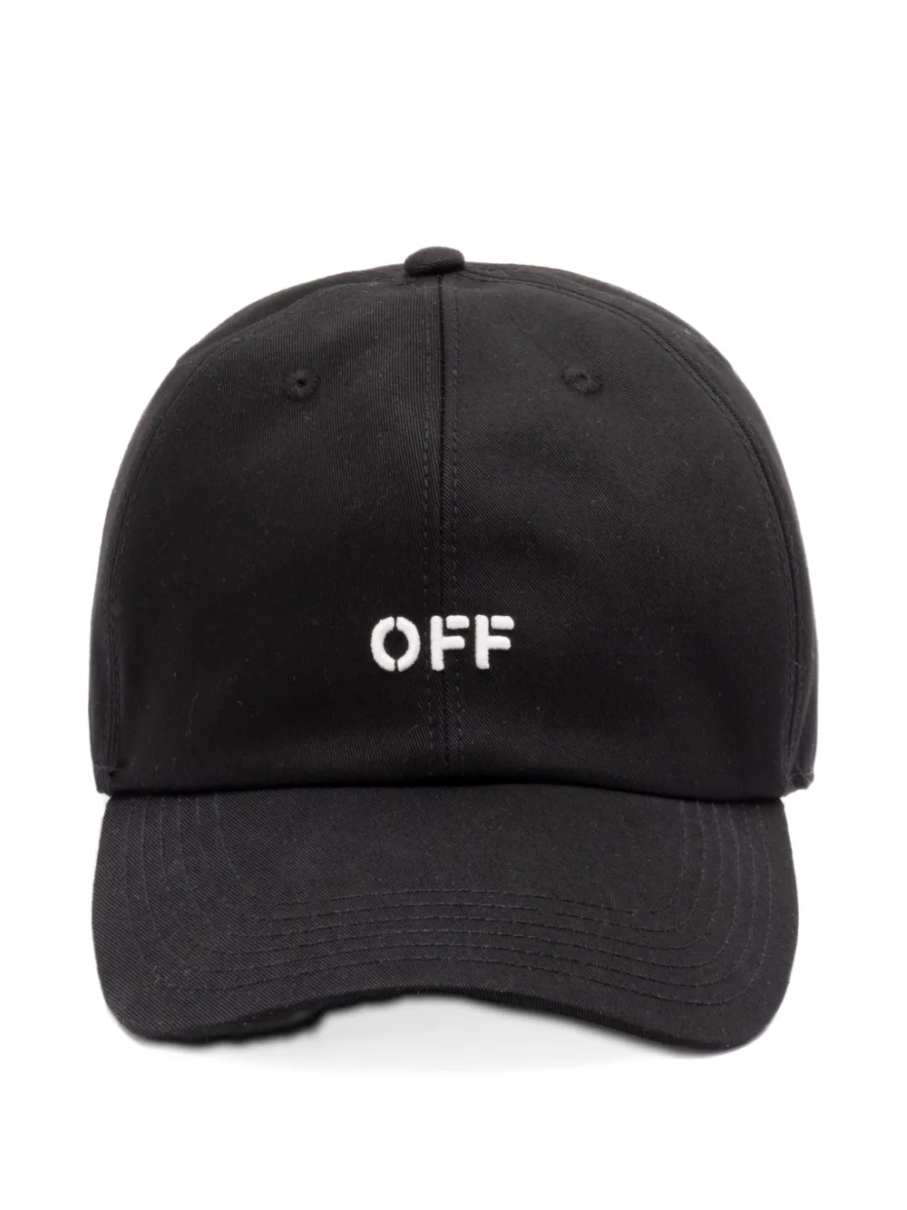 Off-White logo-embroidered baseball cap Zwart