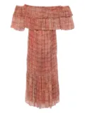 Ba&Sh Robbie off-shoulder pleated maxi dress - Pink