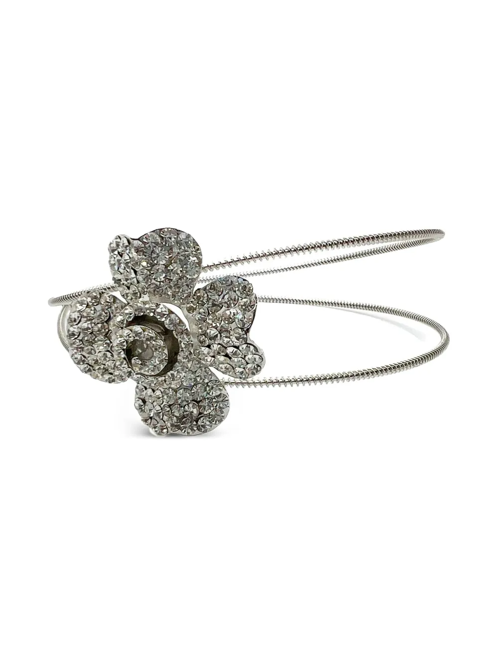 Jennifer Gibson Jewellery 2000s Preloved double-band crystal flower tiara | Image 2