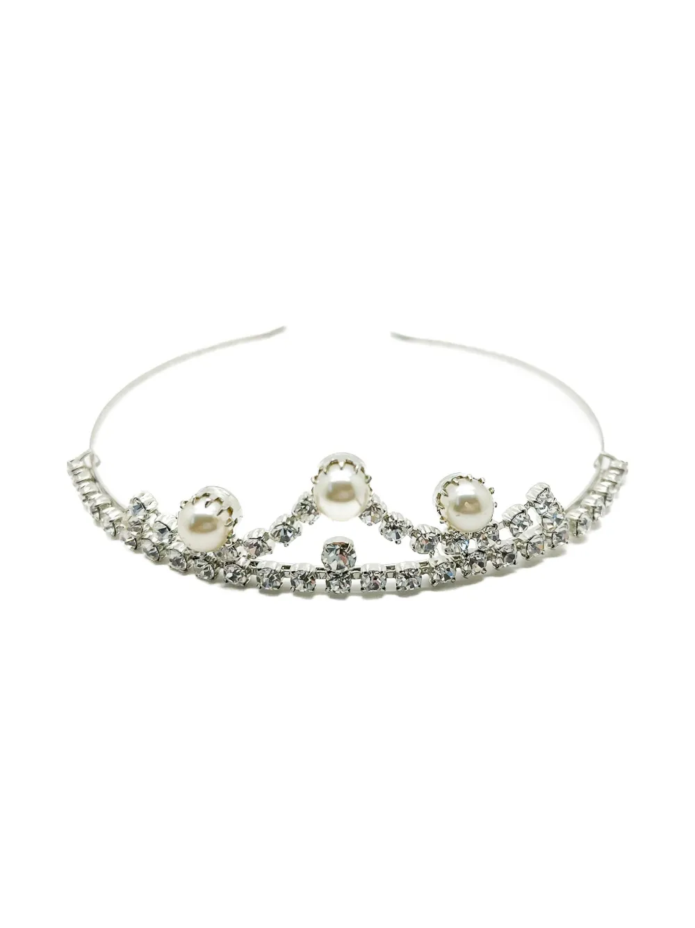 Jennifer Gibson Jewellery 1980s pearl crystal tiara | Silver | Image 1