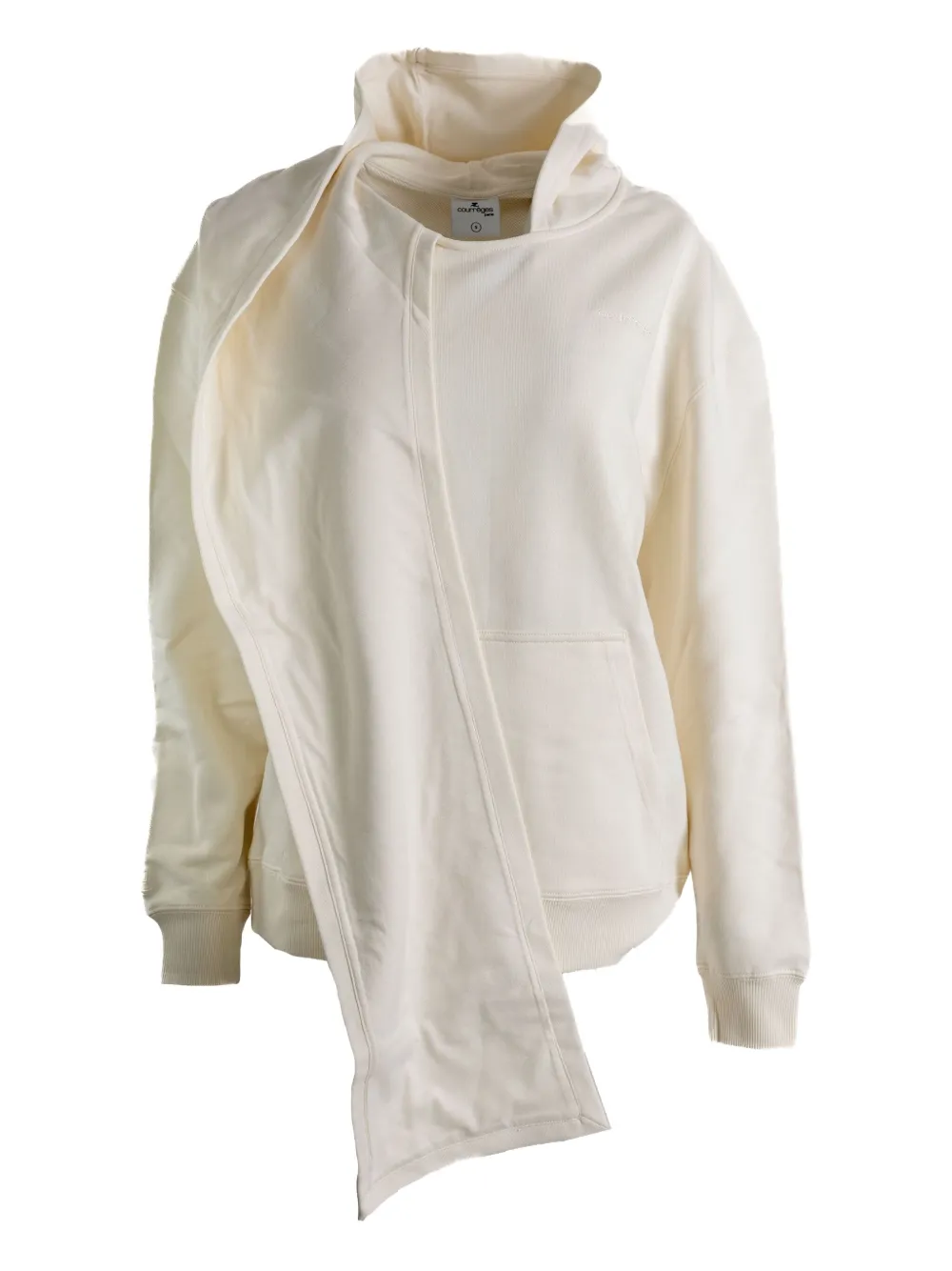 Courrèges Gedrapeerde hoodie Wit