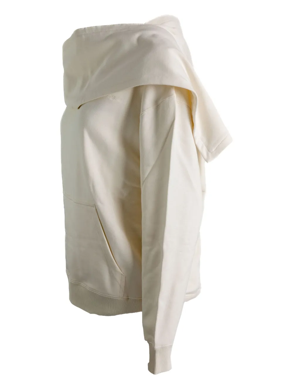 Courrèges Draped Hoodie In White