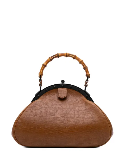 Gucci Pre-Owned 2000-2015 Leather Bamboo Top Handle Frame Bag handbag