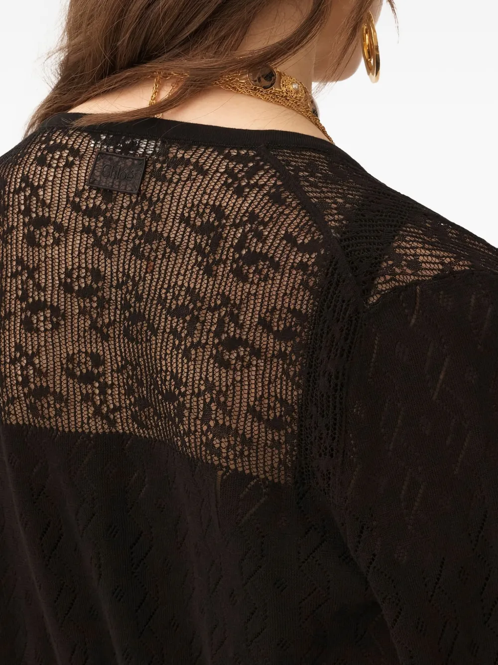 Chloé Twin Set In Cotton Knit Black Size S 100% Cotton, Pinctada Maxima, Farmed, Coo Australia In Black