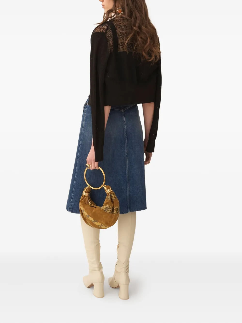 Chloé Twin Set In Cotton Knit Black Size S 100% Cotton, Pinctada Maxima, Farmed, Coo Australia In Black