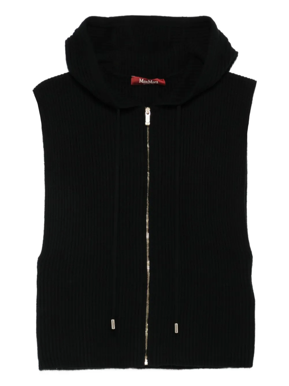 Max Mara zip-up hooded jacket | Black | Image 1