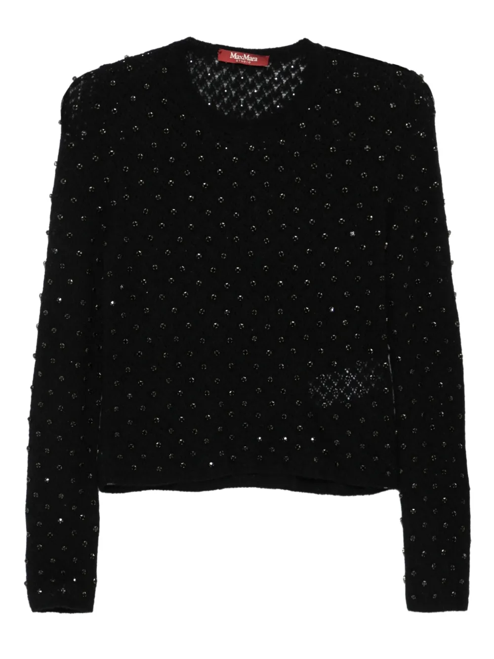 Max Mara beaded embellished top | Black | Image 1