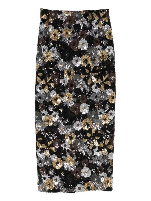 Max Mara floral-embellished midi skirt
