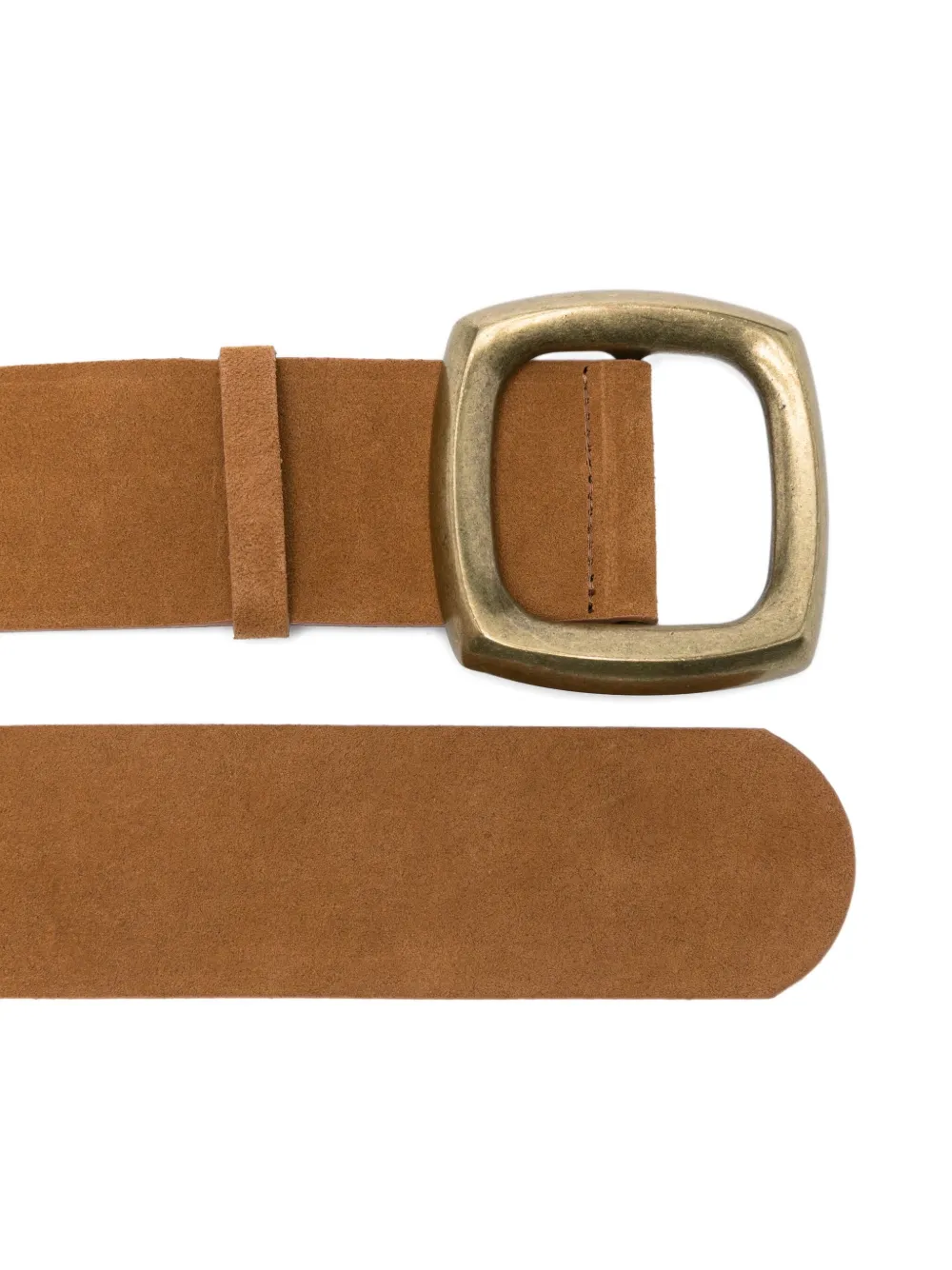 Ba&Sh Bianca suede square-buckle belt - Bruin