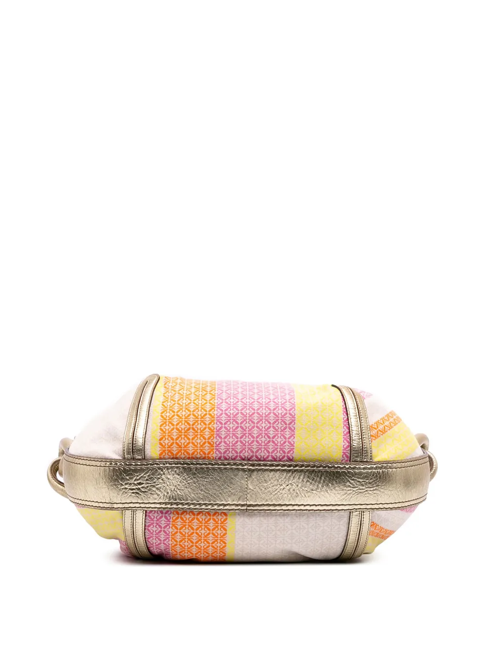 Pre-owned Loewe 2007 Anagram Canvas New Road Shoulder Bag In Pink