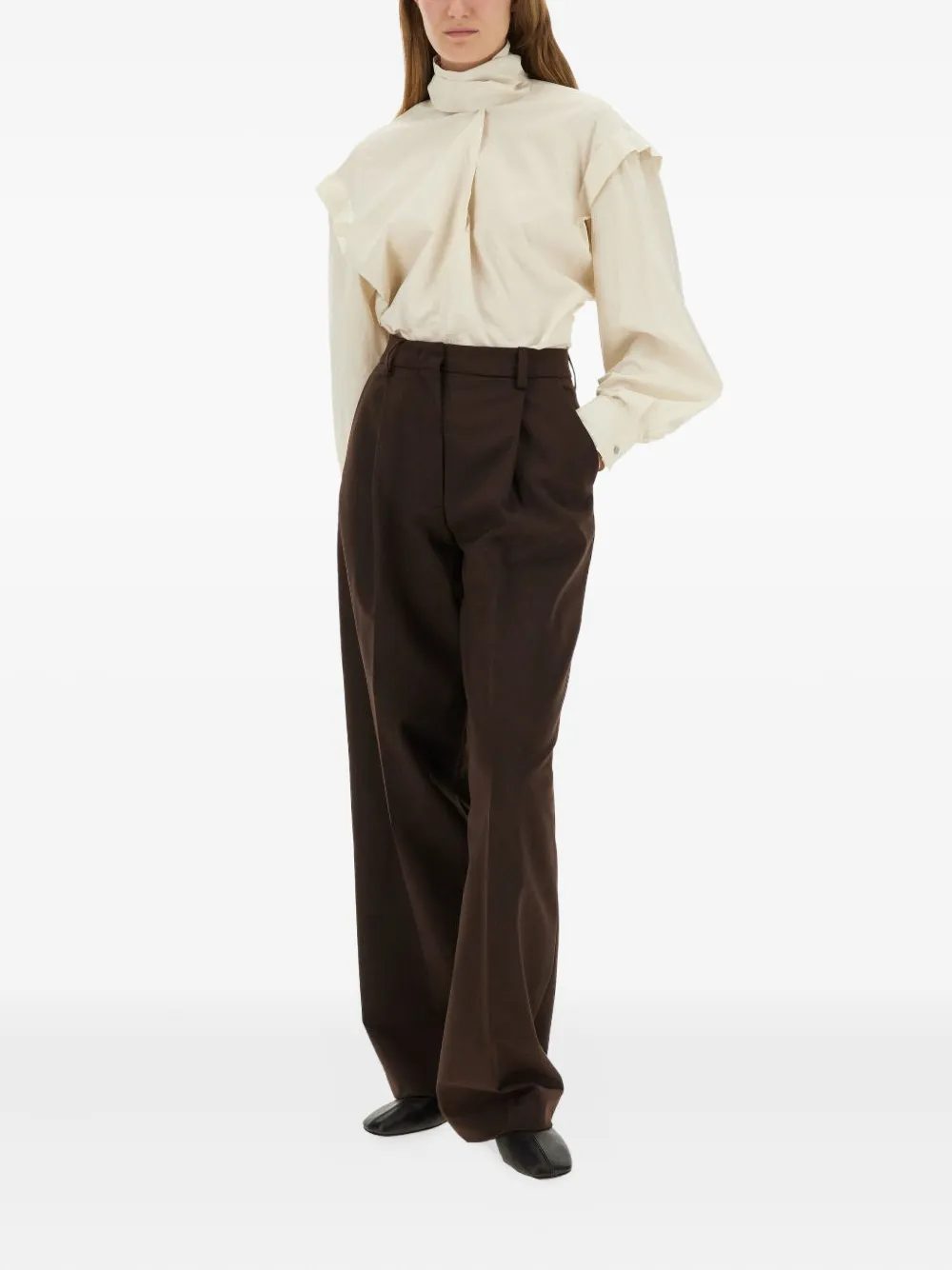 LEMAIRE Ascot blouse - Beige