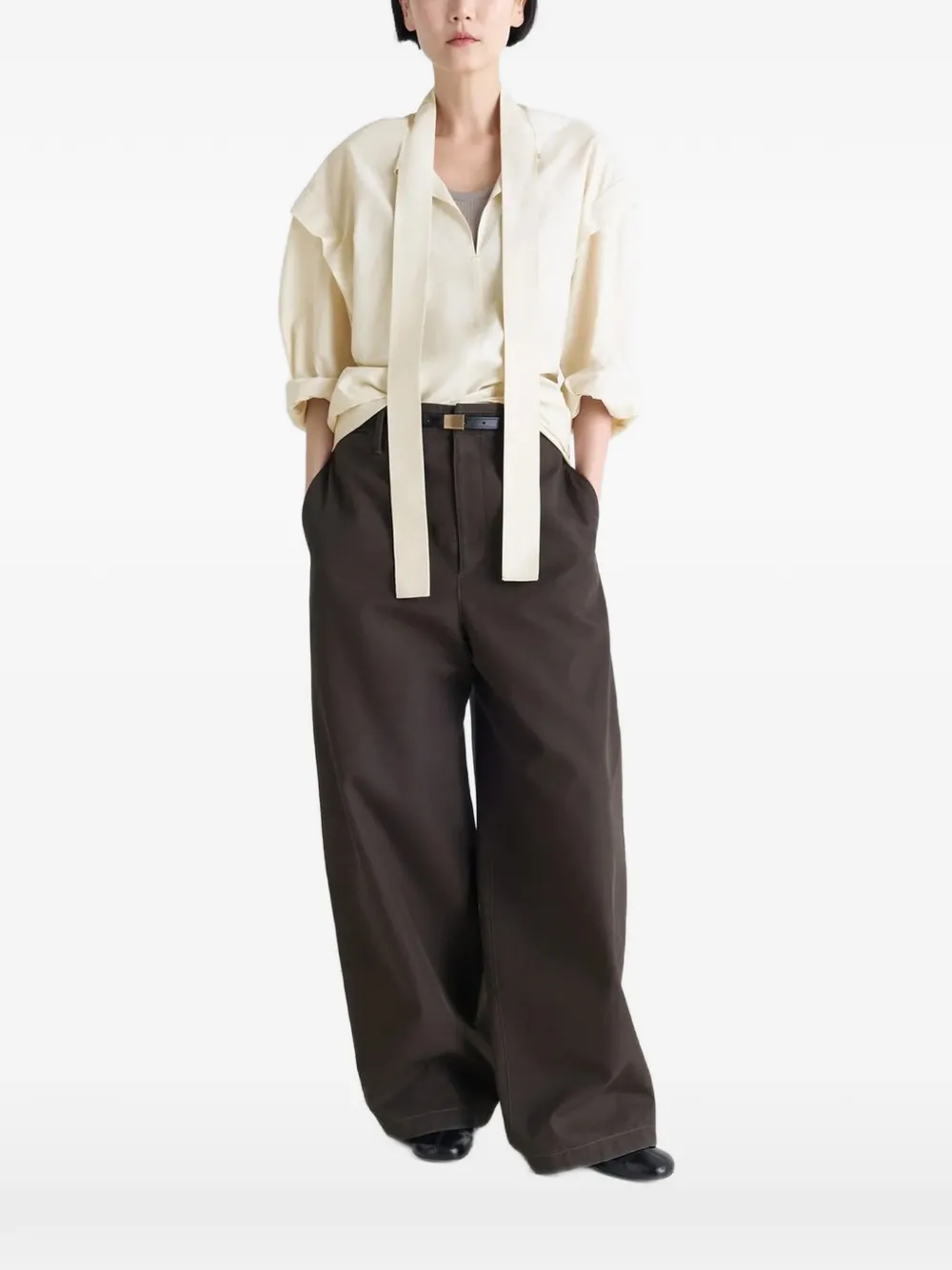 LEMAIRE Ascot blouse - Toni neutri